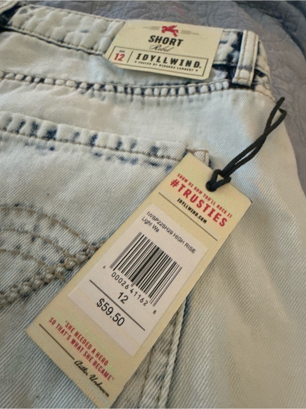 Idyllwind Light Blue High-Rise Denim Shorts
